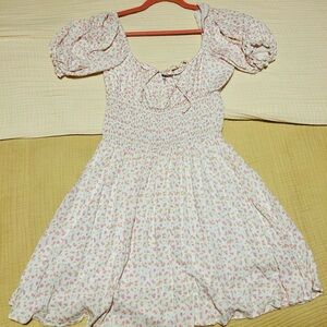 Charlie Holiday White and Pink Floral Kids Dress